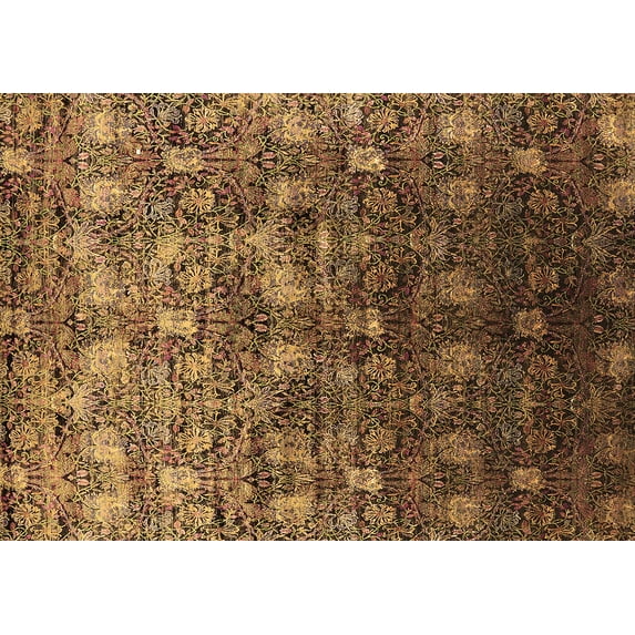 Ahgly Company Indoor Rectangle Oriental Brown Industrial Area Rugs, 2' x 4'