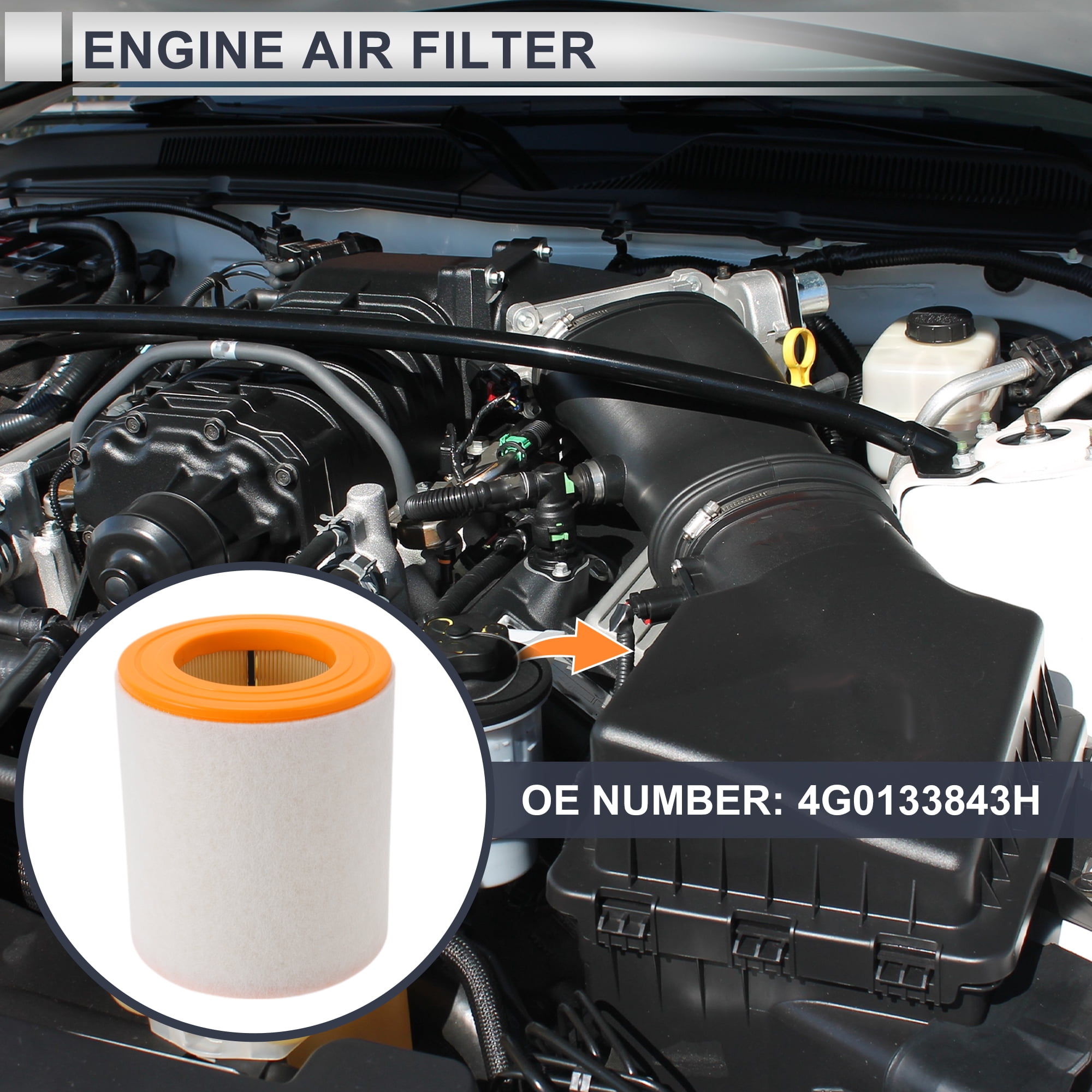 Unique Bargains Car Engine Air Filter for Audi A6 2.0L 2012-2018 Long Life Element