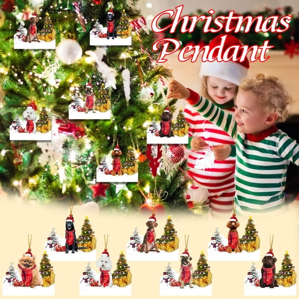 Fiudx Letrero de Bienvenida Decorativo de Pvc para Colgar En La Pared, Pequeño Círculo, Diseño Impreso Por Sublimación, Ideal para Árbol de Navidad, Puerta o Mochila Escolar, Regalo Coleccionable, 8