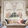 thumbnail image 6 of Easter Bunny Swag Curtains Spring Easter Eggs Floral Burlap Rustic Swag Valances for Kitchen Windows, Window Treatment Topper Curtains for Living Room Bedroom Bathroom, 36" W x 45" L, 6 of 9