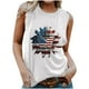 thumbnail image 1 of Camiseta sin mangas con estampado de rayas y estrellas de la bandera de EE. UU. para mujer de verano Fridja gh3002, 1 of 5