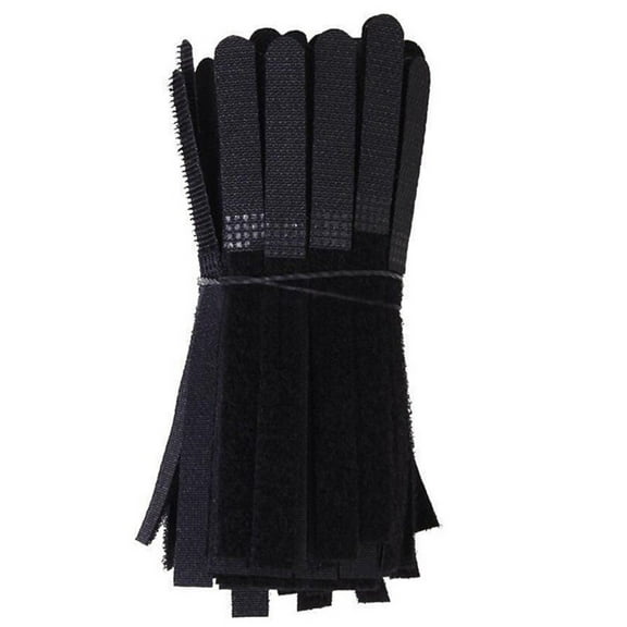 Fdelink Velcro Strap,Black Adhesive Tape,Wire Organizar Organizer Strips Black Cable Reusable Rope Cables Tools & Home Improvement,Fastener Strip,100Pcs Velcro Velcro