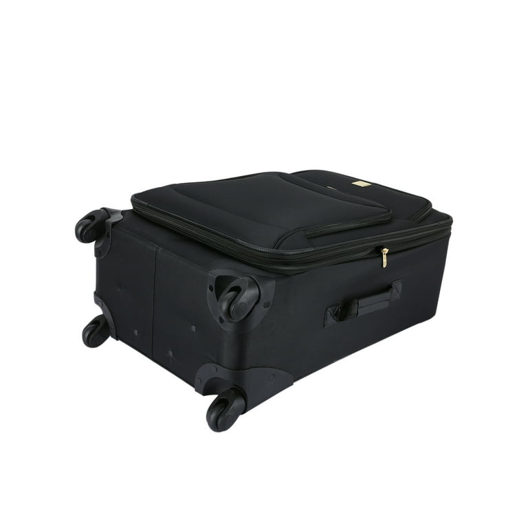 2-Piece PUICHE Jewel Vanity Case & Carry on Luggage Set - Black - Each