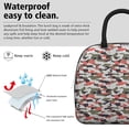 thumbnail image 4 of Insulated Lunch Bag for Women, Floral Print Oxford Fabric Lunch Box, Leakproof Thermal Cooler Tote for Work, School & Picnic, Camo, Camouflage Print, 4 of 5