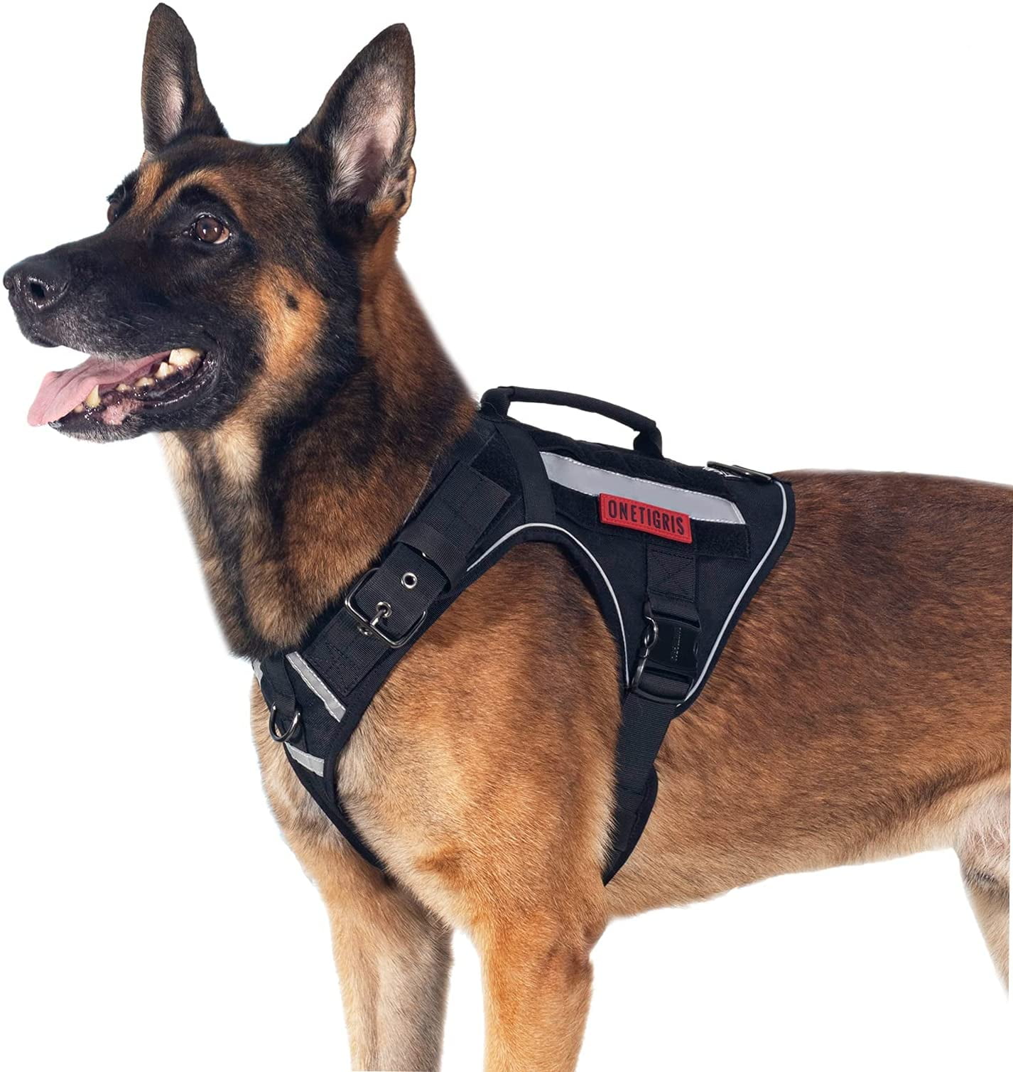 Service Pet Dog Reflective No Pull Harness Nylon Handle Training Walk Vest Strap 