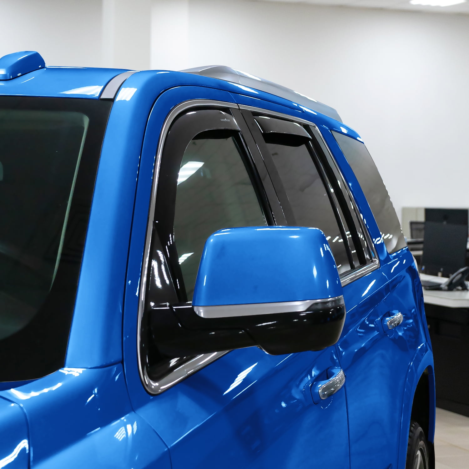 Goodyear Shatterproof in-Channel Window Deflectors for Chevrolet (Chevy) Tahoe 2015-2020, Rain Guards, Window Visors for Cars, Vent Deflector, Car Accessories, 4 pcs - GY007871