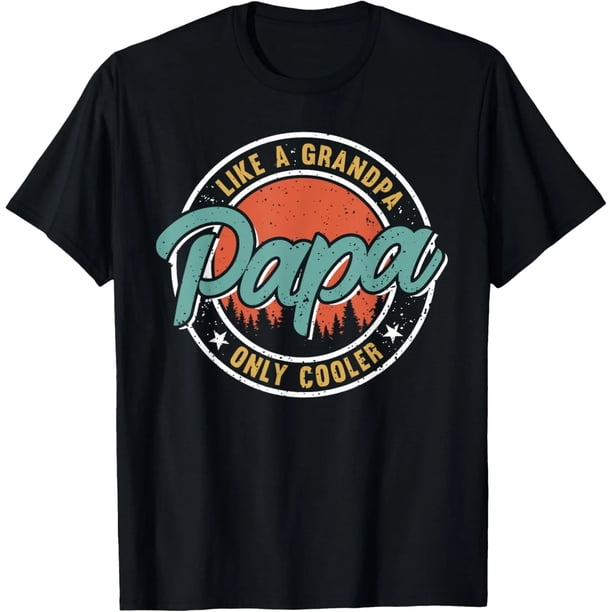 Playera Divertida Para Abuelo con Diseño "Papa" de los Nietos - Talla Extra Grande S-783XL, Mujer, Colores Blanco y Negro