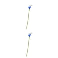 thumbnail image 4 of Injueey Decoración del hogar de bajo mantenimiento de PU, apariencia realista y flores artificiales fáciles de limpiar, decoración de azul blanco 37cm * 7cm 2Conjunto, 4 of 6