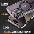 thumbnail image 6 of Xhy iPhone 15 Pro Magnetic Case with Screen and Lens Protector Compatible with Magsafe Shockproof Non-Yellowing Crystal Clear Phone Case for iPhone 15 Pro 6.1 Inch Black, 6 of 8