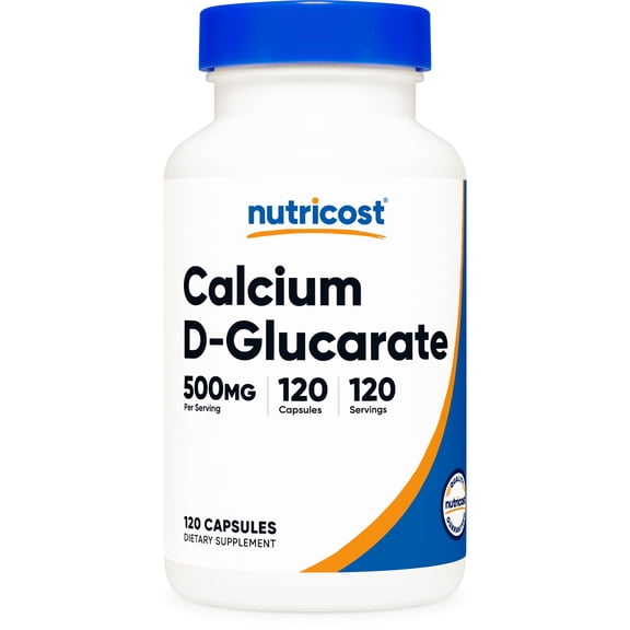 Nutricost Calcium D-Glucarate 500mg, 120 Capsules - Gluten Free, Non-GMO Supplement