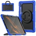 thumbnail image 2 of Feishell for Samsung Galaxy Tab S8 Ultra 14.6" Rugged Case with 360 Rotatable Handle Grip Adjustable Viewing Angle Stand Pencil Holder,Shockproof Hybrid 3-Layers Multi-Functional Cover,Blue+Black, 2 of 9