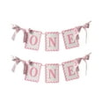 thumbnail image 2 of Kids Birthday Party Banners Customizable Fabric Letters Pull-Up Backdrops Pink Cloth Decoration for Classroom Home Celebrations, 2 of 9