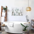 thumbnail image 5 of Botanical Bathroom Wall Art Flower Bathroom Pictures for Wall Canvas Prints Modern Home Decorations For Bathroom Kitchen Laundry Room Bedroom Framed Ready To Hang 16"x12", 5 of 6