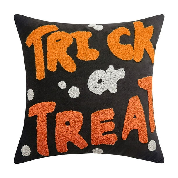 Fundas de almohada bordadas de Halloween para el hogar, sala de estar, sofá, decoración de ambiente festivo, fundas de cojines de la serie Halloween