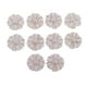 thumbnail image 1 of 10 botones decorativos de flores con diamantes de imitación y perlas artificiales para coser y hacer tú mismo. blanco + perla, 1 of 9