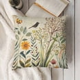 thumbnail image 3 of YINGXI  Flowers Butterfly Throw Pillow Covers,Green Spring Cushion Case Decorations for Sofa Couch 24x24in, 3 of 5