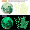 thumbnail image 1 of 435 pegatinas de pared de plástico fluorescentes noctilucentes con estrellas y lunas luminosas que brillan en la oscuridad., 1 of 2