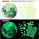 thumbnail image 1 of 435 pegatinas de pared de plástico fluorescentes noctilucentes con estrellas y lunas luminosas que brillan en la oscuridad., 1 of 2
