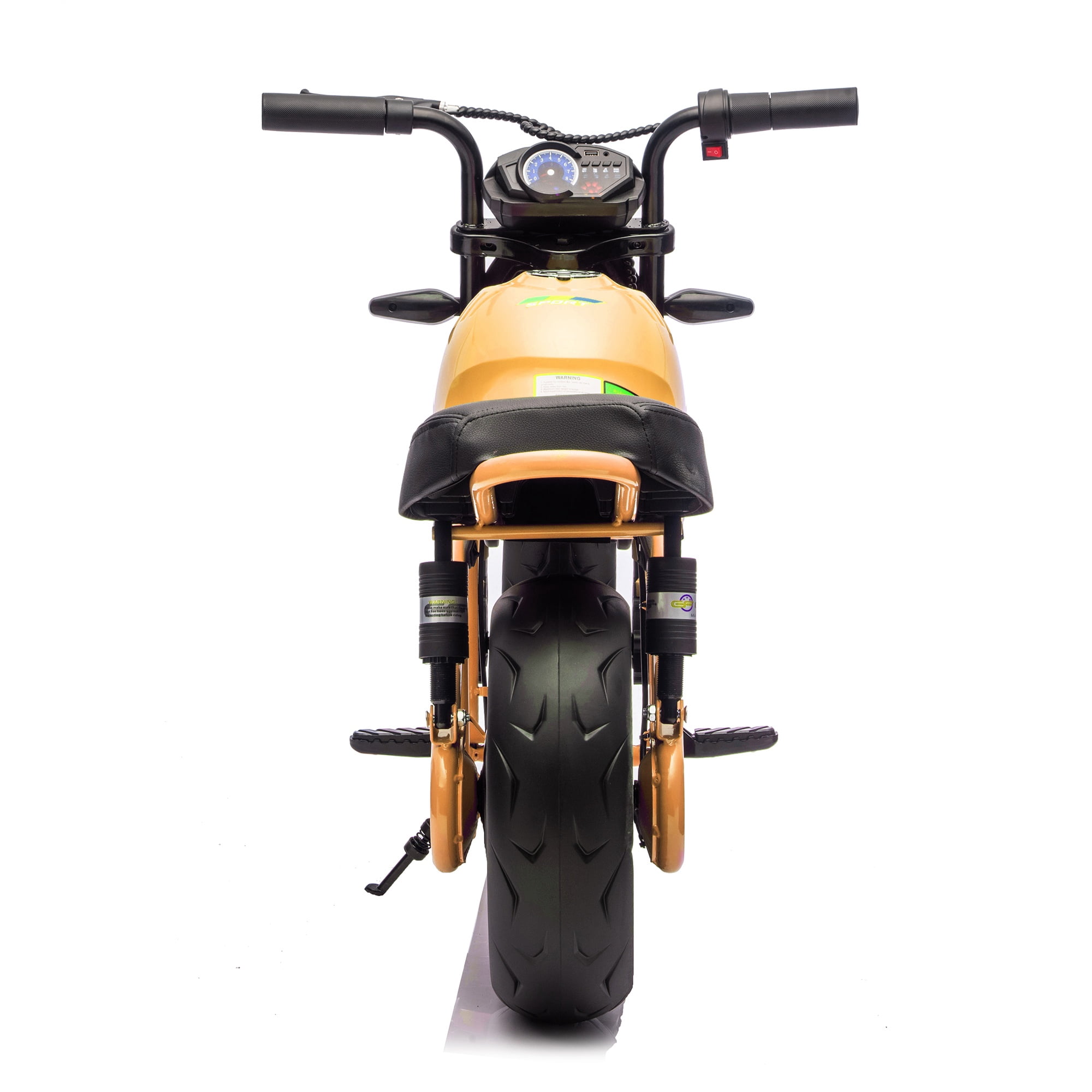 24V 9AH Electric Dirt Bike, 12 MPH & 110lb Max, 350W Ride On Toy for Big Kids w/14in EVA Wheels & Metal Frame, Twist Grip Throttle, Dual Suspension, Music, Light, Kids Motorcycle for Kids 6+, Orange