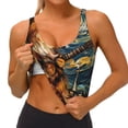 thumbnail image 3 of Naloa Starry Night Guitar Dog Sports Bras for Women,Sports Bras for Women High Support with Removable Pads-X-Large, 3 of 8