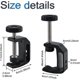 thumbnail image 2 of Universal C-clamp, 2pcs Aluminum Alloy Universal C Table Desk Clamp With 1/4 And 3/8 Thread Hole For Desk Camera, 2 of 5