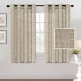 thumbnail image 3 of Nvzi Curtains Sheer - Texture Sheer Window Covering, Light & Airy Privacy Sheer Panels for Bedroom Living Room Patio Glass Door（2pcs，63*52in，A59）, 3 of 5