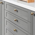 thumbnail image 5 of Goo-Ki Champagne Bronze Cabinet Drawer Knobs Zinc Alloy Kitchen Hardware,Modern Single Hole Bar Pull Handles for Cupboard Wardrobe,12 Pack, 5 of 8