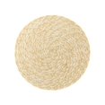 thumbnail image 1 of Placemat Heat-resistant Handmade Anti-scalding Reusable Hand-woven Straw Woven Cup Coaster Bowl Mat for Desk-18cm unique value, 1 of 2