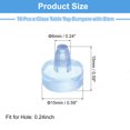 thumbnail image 2 of 76Pack 6mm/0.24" Glass Table Top Bumpers with Long Stem Fit 1/4Inch, Clear, 2 of 6