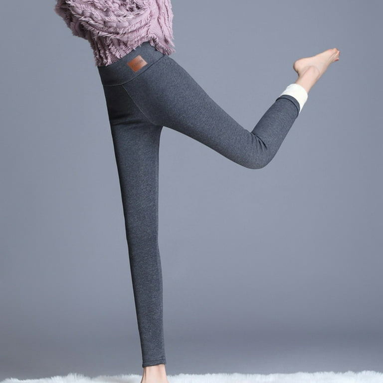 Fleece Lined Leggings High Waisted Winter Warm Comfortable Full Length Slim  Leggings For Women Girls S Black Cat 