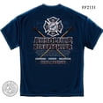 thumbnail image 2 of Absolute Firefighter Blue Print 100% Cotton Navy T-Shirt Medium, 2 of 2