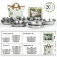 thumbnail image 1 of Assiette de camping en Acier Inoxydable, Ensemble de 20 Pcs, portable et Ultralégère, 1 of 12