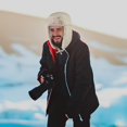 thumbnail image 3 of Gorro cálido de soldado de invierno con orejeras, gorro de cazador para hombre con orejeras, forro de felpa, gorro cálido a prueba de viento para desollar en invierno, cazar, montar al aire libre, 3 of 3