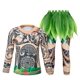 thumbnail image 1 of Conjunto de dos piezas de manga larga con estampado de dibujos animados de aventura oceánica para niños de 3 a 8 años, conjunto informal con top, pantalón y falda de hierba, multicolor., 1 of 5