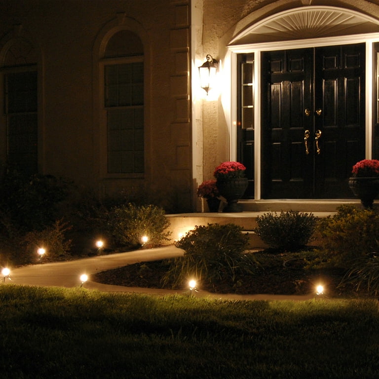 LumaBase Electric LED Pathway Lights with 8 White Lights