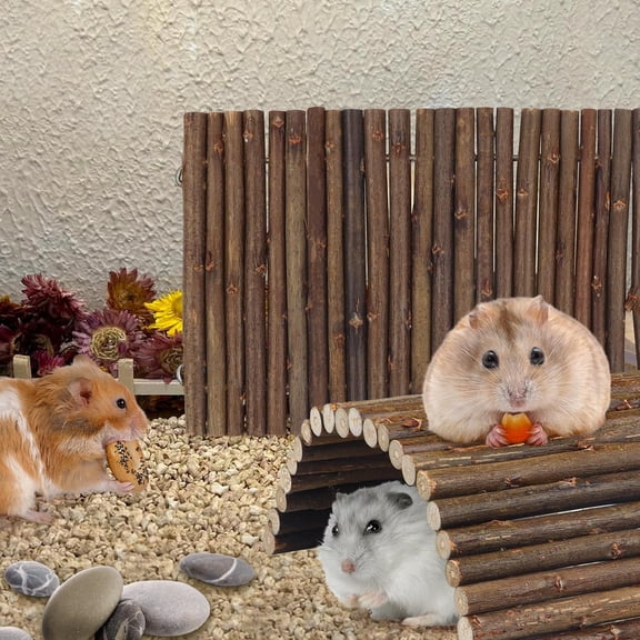 Reptile Hideout Hermit Crab Bendable Bridge, Wooden Hermit Crab Hideout Climbing Toys, Reptile Tank Habitat Decor Hiding Hut