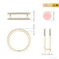 thumbnail image 6 of ANGARA Natural Double Band Diamond Engagement Ring Wrap in 14K Yellow Gold for Women (Size-1.2mm| Color-K| Clarity-I3) | April Birthstone, Anniversary, Jewelry Gift for Women | Natural Diamond Ring, 6 of 11