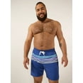 thumbnail image 4 of Chubbies Men's Classic Swim Trunks 5.5" The Moon Shadows Mesh Lined Boardshorts (Small, Navy Neon Stripe), 4 of 6