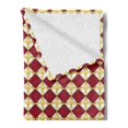 thumbnail image 2 of Fleur De Lis Soft Flannel Fleece Throw Blanket, Geometrical Rhombus Arrangement Western Culture Royal Lily Pattern, Cozy Plush for Indoor and Outdoor Use, 50" x 70", Ruby Yellow White, by Ambesonne, 2 of 5