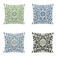 thumbnail image 2 of Yoyauz Navy Blue Ethnic Bohemian Style Pillow Cover 18 "x 18" Vintage Flower Print Pillow Outdoor Linen Farmhouse Decoration, 2 of 5