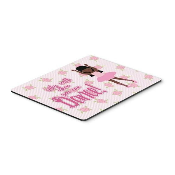 Ballet Long Hair African American Mouse Pad, Hot Pad or Trivet
