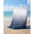thumbnail image 4 of Navy Blue Ombre Beach Towels Oversized Super Absorbent, Blue White Gradient Modern Abstract Art Lightweight Bath Towel Quick Dry Sets For Bathroom/Pool/Rv Camping/Beach Play/Gym Room/Picnic 31"x62", 4 of 8