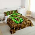 thumbnail image 3 of Manfei Personalized Initial D 3 Pieces Queen Comforter Set for Children Kids Teens,Building Blocks Ultra Soft Bedding Sets,Construction Game Bedding Comforter Set,Super Cozy Room Decor, 3 of 8