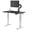 Black / White, variant on Desky Dual Mini Sit Stand Desk - Jarrah Legno / 40" X 24" / Matte Black