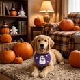 thumbnail image 6 of Roiihwy Halloween Dog Bandanas Costumes, Halloween Dog Bandanas for Fall Thanksgiving Decor, Orange Pumpkin, Ghost Design for Dog and Cat, 6 of 8
