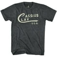 thumbnail image 1 of Muhammad Ali Cassius Clay Logo Black Heather Adult T-Shirt, 1 of 2