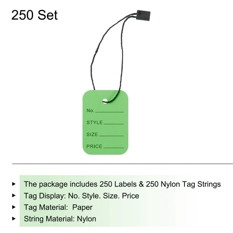 1000-Pack Kraft Paper Clothing Tags, 2.7x1.5 Labels With Strings, Boutique Supplies