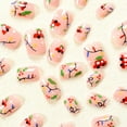 thumbnail image 5 of Christmas Artificial Nails Cartoon Car False Nails Christmas Light Strips Full Covers on Nails, 5 of 8