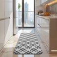 thumbnail image 4 of Black White Plaid Checkered Pattern Kitchen Rug Mat,Kitchen Runner Rugs Non Skid Washable,Decorative Kitchen Floor Mats for Kitchen,Sink,Laundry,17"x47.2", 4 of 7