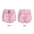 thumbnail image 3 of Fuzoiu Pink bows Print Women's Athletic Shorts, Double-Layer Running Shorts with Pocket,Women's Workout Shorts for Yoga, Gym, and Workouts-XX-Large, 3 of 7